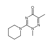 2,6-Dimethyl-3-piperidino-1,2,4-triazin-5(2H)-on Structure