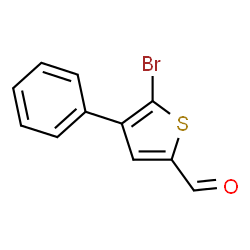 4-苯基-5-溴噻吩-2-甲醛结构式