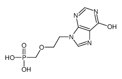 2-(6-oxo-3H-purin-9-yl)ethoxymethylphosphonic acid结构式