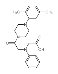 [{2-[4-(2,5-Dimethylphenyl)piperazin-1-yl]-2-oxoethyl}(phenyl)amino]acetic acid结构式