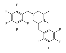 2,6-dimethyl-1,4-bis[(2,3,4,5,6-pentafluorophenyl)methyl]piperazine Structure