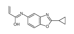 N-(2-cyclopropyl-1,3-benzoxazol-5-yl)prop-2-enamide结构式