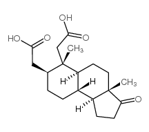 2,3-开环-5Alpha-雄甾(烷)-17-酮-2,3-二羧酸结构式
