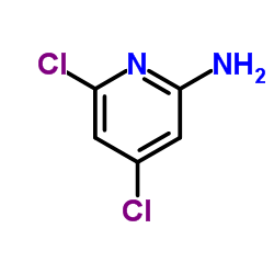 2-氨基-4,6-二氯吡啶结构式