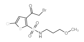 3-(2-溴乙酰基)-5-氯-n-(3-甲氧基丙基)噻吩-2-磺酰胺结构式