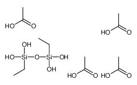 1,1,3,3-Disiloxanetetrol, 1,3-diethyl-, tetraacetate结构式
