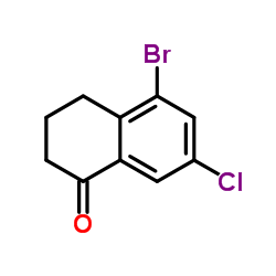 5-Bromo-7-chloro-3,4-dihydro-1(2H)-naphthalenone Structure