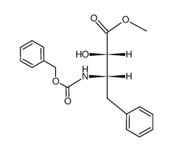 (2S,3S)-3-[[(benzyloxy)carbonyl]amino]-2-hydroxy-4-phenylbutanoic acid methyl ester Structure