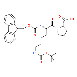 Fmoc-Lys(Boc)-Pro-OH结构式