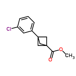 Methyl 3-(3-chlorophenyl)bicyclo[1.1.1]pentane-1-carboxylate结构式