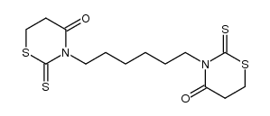 N,N'-hexamethylenebis(2-thioxo-1,3-thiazin-2-one)结构式