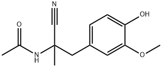 N-[1-cyano-2-(4-hydroxy-3-methoxyphenyl)-1-methylethyl]acetamide结构式
