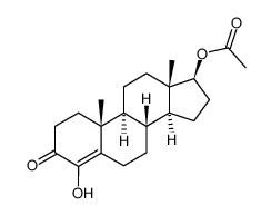 4-hydroxy-3-oxo-4-androsten-17β-yl acetate结构式