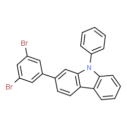 2-(3,5-Dibromobenzene)-N-Benzyl-9H-Carbazole structure