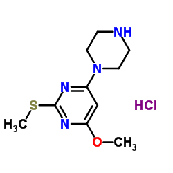 4-Methoxy-2-Methylsulfanyl-6-piperazin-1-yl-pyrimidine hydrochloride Structure
