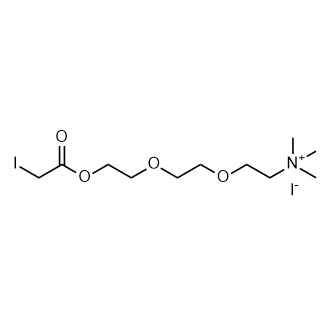 2-{2-[2-(2-Iodoacetoxy)ethoxy]ethoxy}-N,N,N-trimethylethanaminium iodide Structure