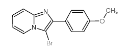 3-溴-2-(4-甲氧基-苯基)-咪唑并[1,2-a]吡啶结构式