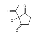 2-Acetyl-2-chlor-cyclopentan-1,3-dion结构式
