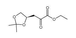 (R)-ethyl 3-(2,2-dimethyl-1,3-dioxolan-4-yl)-2-oxopropanoate结构式