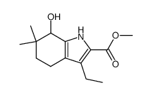 methyl 3-ethyl-7-hydroxy-6,6-dimethyl-4,5,6,7-tetrahydro-1H-indole-2-carboxylate Structure