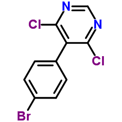 4,6-Dichloro-5-(4-bromophenyl)pyrimidine Structure