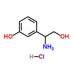 3-(1-Amino-2-hydroxyethyl)phenol hydrochloride Structure