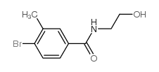 4-溴-N-(2-羟基乙基)-3-甲基苯甲酰胺结构式