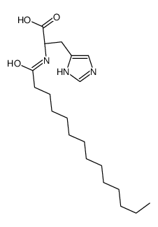 (2S)-3-(1H-imidazol-5-yl)-2-(tetradecanoylamino)propanoic acid结构式