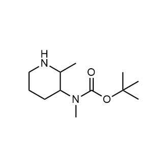 甲基(2-甲基哌啶-3-基)氨基甲酸叔丁酯结构式