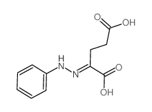 Pentanedioic acid,2-(2-phenylhydrazinylidene)- Structure