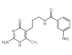 3-amino-N-[3-(2-amino-4-methyl-6-oxo-3H-pyrimidin-5-yl)propyl]benzamide结构式