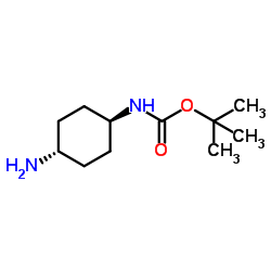 反式-(4-氨基环己基)氨基甲酸叔丁酯结构式