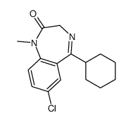 7-chloro-5-cyclohexyl-1,3-dihydro-1-methyl-2H-1,4-benzodiazepin-2-one结构式