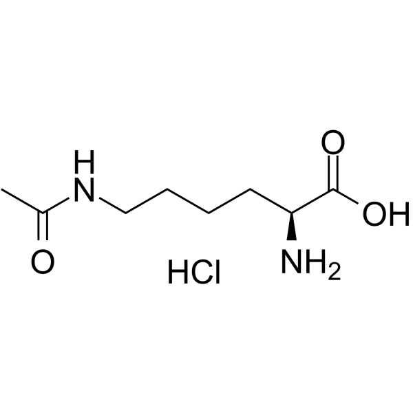 Nε-乙酰基-L-赖氨酸盐酸盐结构式