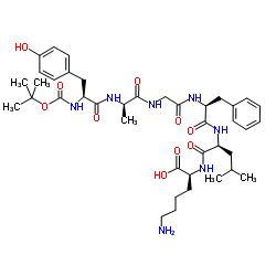 (Boc-Tyr1,D-Ala2)-Leu-Enkephalin-Lys structure