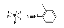 toluene-2-diazonium , hexafluoro phosphate Structure