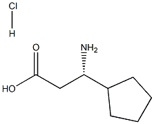 (S)-3-AMINO-3-CYCLOPENTYLPROPANOIC ACID HYDROCHLORIDE Structure