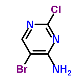4-氨基-5-溴-2-氯嘧啶结构式
