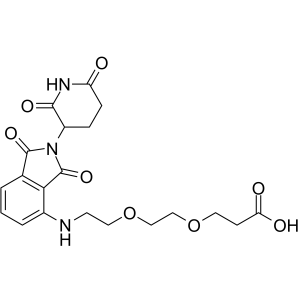 Pomalidomide-PEG2-COOH结构式