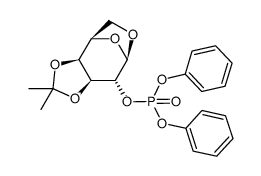 .beta.-D-Galactopyranose, 1,6-anhydro-3,4-O-(1-methylethylidene)-, diphenyl phosphate Structure