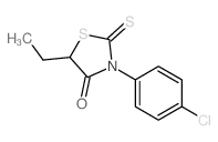 4-Thiazolidinone,3-(4-chlorophenyl)-5-ethyl-2-thioxo-结构式