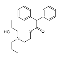 2-(2,2-diphenylacetyl)sulfanylethyl-dipropylazanium,chloride Structure