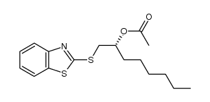 (R)-(-)-1-(benzothiazol-2-ylsulfanyl)-2-acetoxyoctane Structure