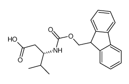 N-Fmoc-(S)-3-氨基-4-甲基戊酸结构式