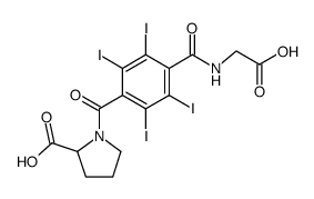 1-[4-(Carboxymethyl-carbamoyl)-2,3,5,6-tetraiodo-benzoyl]-pyrrolidine-2-carboxylic acid Structure