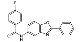 4-fluoro-N-(2-phenyl-1,3-benzoxazol-5-yl)benzamide结构式