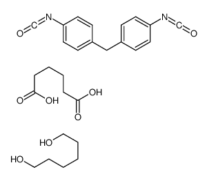 hexanedioic acid,hexane-1,6-diol,1-isocyanato-4-[(4-isocyanatophenyl)methyl]benzene Structure