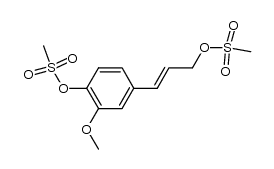(E)-3-(3-methoxy-4-((methylsulfonyl)oxy)phenyl)allyl methanesulfonate结构式