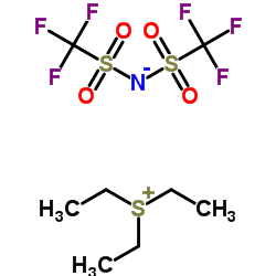 三乙基硫双(三氟甲基磺酰)亚胺结构式