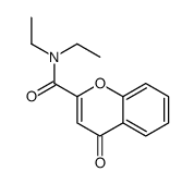 N,N-diethyl-4-oxochromene-2-carboxamide结构式